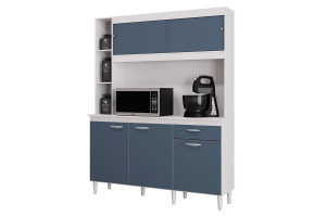 Armário-para-Cozinha-Duda-140-cm-Branco-Cinza-Platinum-Poque