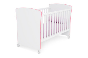 Berço Americano Doce Sonho 2484 Branco Rosa Brilho – Qmovi