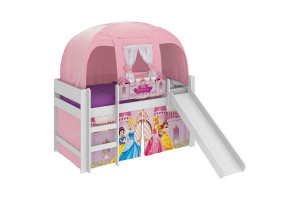 cama infantil princesas disney play com escorregador e barra