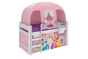 Cama Infantil Princesas Disney Play e Barraca Branco - Pura 