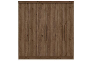 Guarda Roupa Casal 6 Portas Luna 798 Ébano Rústico - Qmovi