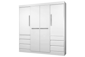 Guarda Roupa Casal Atraente 1477 Branco