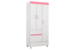 Guarda Roupa Infantil Wind Branco Rosa Flex – Demóbile