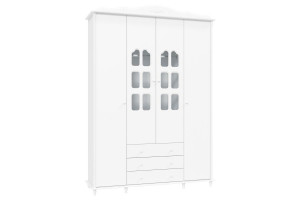 Guarda Roupa Provence 4 Portas Branco Acetinado Matic