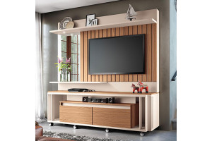 Home Theater Ambiente Eclipse Off White Nature - HB Móveis