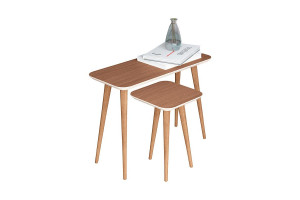 Mesa de Apoio e Mesa Lateral Marchê Nature Off White – HB Mó