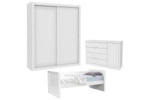 Quarto Infantil Tutto New 2 Portas Branco Acetinado - Matic