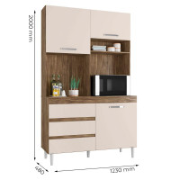 Armário-de-Cozinha-Kit-Smart-3-Portas-Teka-Champanhe-Incorpl