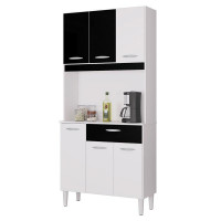 Armário-para-Cozinha-Cassia-6-Portas-branco-preto-Poquema