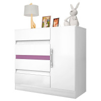 Cômoda Exellence 8000 Branco Lilas