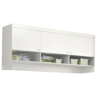 Guarda Roupa Infantil Eloisa Aéreo Branco Brilho - Phoenix B