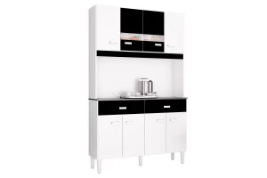 Armário-para-Cozinha-Manu-8-Portas-branco-preto-Poquema