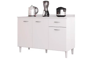 Balcão-de-Cozinha-Combo-com-tampo-120cm-Branco-Brilho-Poquem