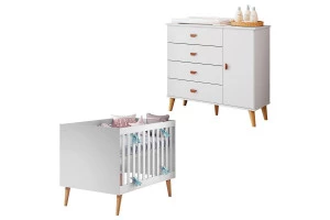 Berço-Americano-Ludmila-com-Cômoda-Infantil-Duda-Branco-Bétu