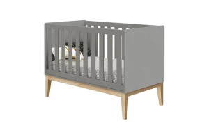 Berço Americano New Classic Cinza Madeira Natural – Reller