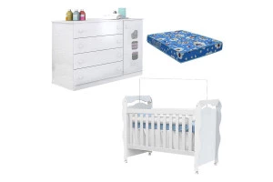 Berco-americano-New-Nanda-com-comoda-infantil-Livia-Branco-B