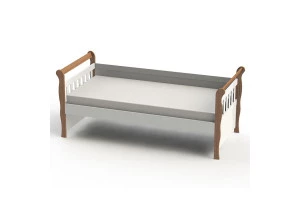 Cama Babá Júlia Branco Acetinado Amadeirado – Carolina Movei