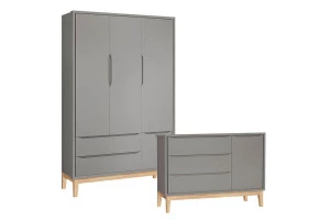 Cômoda com Porta e Guarda Roupa Infantil 3 Portas New Classi