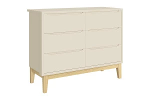 comoda-infantil-6-gavetas-classic-areia-fosco-com-pes-natura