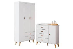 Comoda-infantil-com-Guarda-Roupa-Duda-Branco-Betula-Carolina