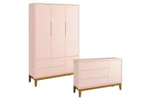 comoda-infantil-e-guarda-roupa-3-portas-new-classic-rosa-com