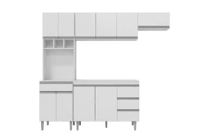 Cozinha-com-Balcão-e-Tampo-120-cm-Andréia-Branco-Brilho-AJL