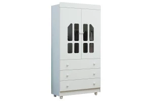 Guarda Roupa Infantil Katatau 2 Portas Branco Brilho