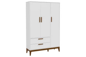 Guarda Roupa Infantil Nature 3 Portas Branco Acetinado Eco W