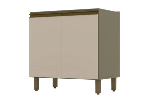 Balcão Évelin 2 Portas 80 cm Duna Cristal - Henn