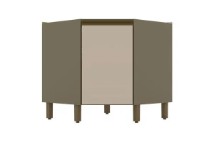 Balcão Canto Oblíquo Connect 01 Porta Duna Cristal - Henn