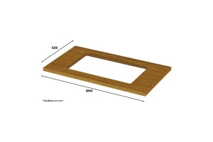 Tampo Para Balcão Cooktop 80cm Nature - Henn