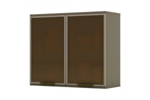 Armário Aéreo Connect 2 Portas de Vidro 80 cm Duna – Henn