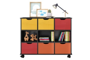 Nicho-Organizador-1478-Preto-com-6-gavetas-colors-Qmovi