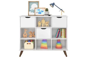 Nicho-Organizador-1478-Retro-Branco-com-3-gavetas-brancas-Qm