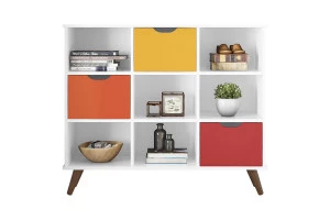 Nicho-Organizador-1478-Retro-Branco-com-3-gavetas-colors-Qmo