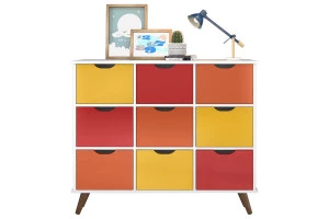 Nicho-Organizador-1478-Retro-Branco-com-9-gavetas-colors-Qmo