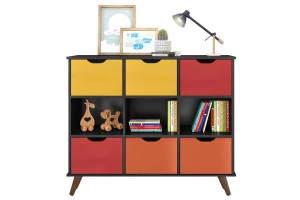 Nicho-Organizador-1478-retro-Preto-com-6-gavetas-colors-Qmov