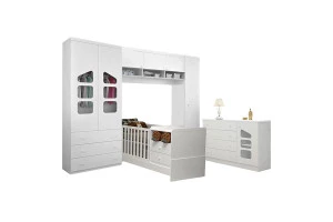 Quarto de Bebê Completo Eloisa com Berço Multifuncional Sele