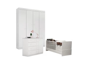 Quarto de Bebê Helena com Berço Multifuncional Selena Branco