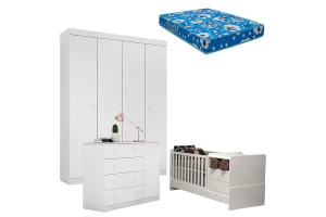 Quarto de Bebê Helena com Berço Multifuncional Selena com Co