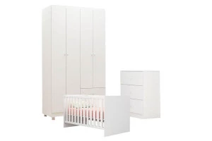 Quarto de Bebê Louise 4 Portas com Berço Doce Sonho 100 Bran