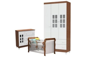Quarto-de-Bebe-Mariah-3-portas-com-Berço-Lara-branco-acetina