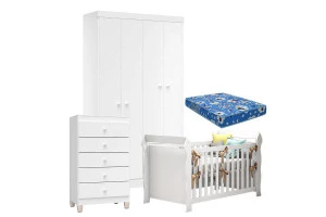 quarto-ternura-4p-com-gaveteiro-berco-lara-com-colchao
