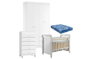 quarto-ternura-4p-gaveteiro-e-berco-mirelle-com-colchao