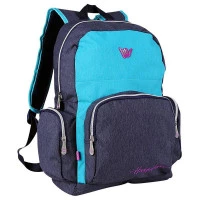 1Mochila Escolar Hang Loose HL1071 Verde/Marinho - Nytron