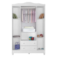2Guarda Roupa Infantil Ariel 4 Portas Branco Brilho – Caroli