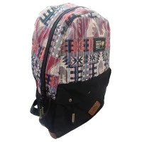 2Mochila Escolar Cavalera CA7028 Preto/Estampado - Nytron