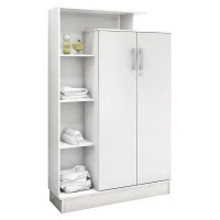  Armário Multiuso Elite Branco Brilho - Demób