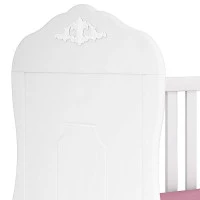Berço Americano Mini Realeza Branco Acetinado formato cama C