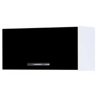 Armário Aéreo de Cozinha 1 Porta Branco Preto